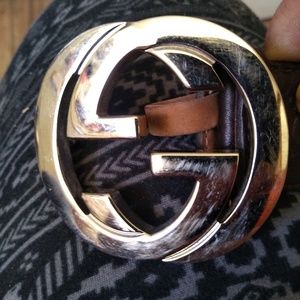 Gucci belts dark brown leather